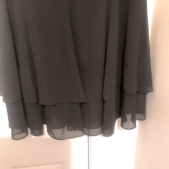 ADRIANNA PAPELL BLACK FORMAL SKIRT WITH RUFFLE HEM - Picture 3 of 6